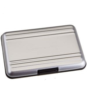 Silver Aluminium Memory Card Waterproof Case for 8x SD/SDHC/SDXC Card - King of Flash UK