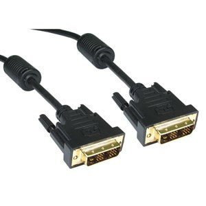 DVI-I Dual Link Cable - 2m - 29 Pin - Black with Ferrites