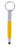 Mini Multi Function Pen with Keyring Hook, Stylus, Cross Screwdriver, Flat Screwdriver, Ruler (Yellow)