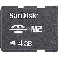 Sandisk Memory Stick Micro (M2) 4GB 4GB M2 Memory Card - Memory Cards (M2, 1.8, 3.3)