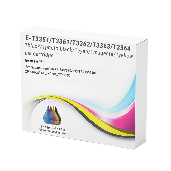 Epson T3351-T3364 (33XL) Compatible Ink Cartridges - High-Yield 5-Colour Set & Singles