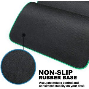 RGB Gaming Mouse Mat Pad Large Thick(800—300—4mm) XXXL Extended Led Mousepad with Non-Slip Rubber Base, Soft Computer Keyboard Mice Mat for Macbook, PC, Laptop, Desk - Black