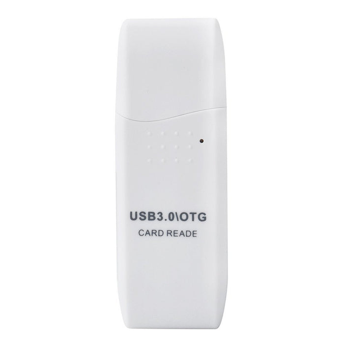 USB 3.0 White Super Speed SD/SDXC TF/MicroSD Card Reader Adapter, Portable High Speed Data Transfer Upto 5Gbps Comes with Micro Adapter For Data Transfer