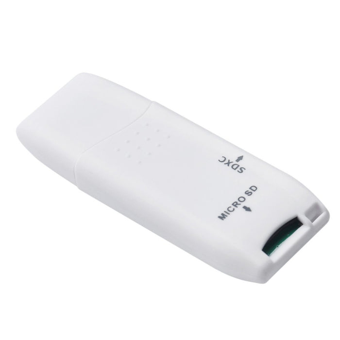 USB 3.0 White Super Speed SD/SDXC TF/MicroSD Card Reader Adapter, Portable High Speed Data Transfer Upto 5Gbps Comes with Micro Adapter For Data Transfer