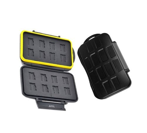 Hard Shell Water Resistant Multi Use Memory Card Case for SD/SDHC/SDXC/microSD/microSDHC/microSDXC/Pro DUO/Compact Flash Cards (16 x MicroSD Hard Shell)