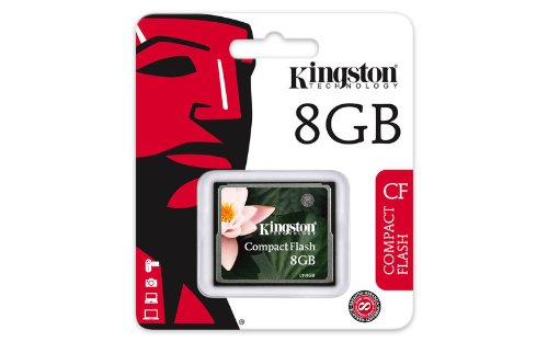 Kingston CF/8GB 8 GB Compact Flash Memory Card, Multi-Colour