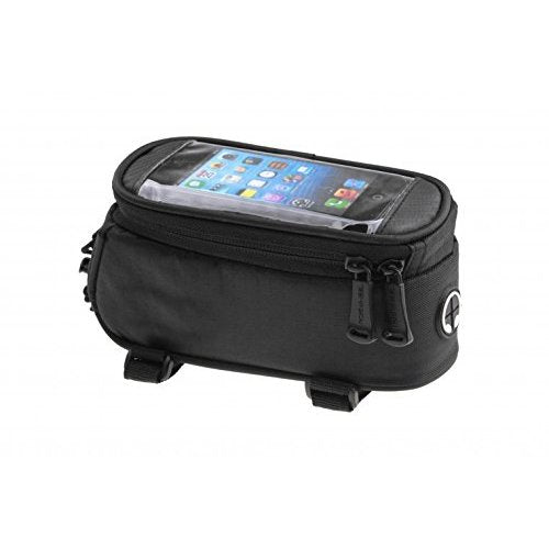 Universal Bicycle, Cycling Smartphone Bag Case Tube Style Holder For Mobile Phones 4.2" to 5.5" In Black
