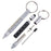 Mini Multi Function Pen with Keyring Hook, Stylus, Cross Screwdriver, Flat Screwdriver, Ruler (Silver)