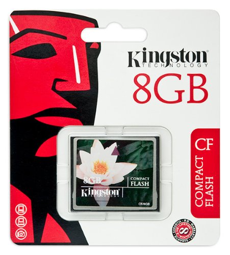 Kingston CF/8GB 8 GB Compact Flash Memory Card, Multi-Colour