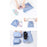 Travel Packing Cubes Organizer, Perfect for Family toiletry bag & Underwear Storage Suitcase Cubes, Set of 5 Waterproof Packing Bag Pcs - Lightblue