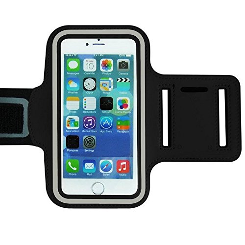 Universal Mobile Phone Reflective Adjustable Armband Case Holder Compatible with Sony Xperia Z1/Z2/Z3, iPhone 6, Samsung S3/S4/S5, Nexus & Other Mobiles