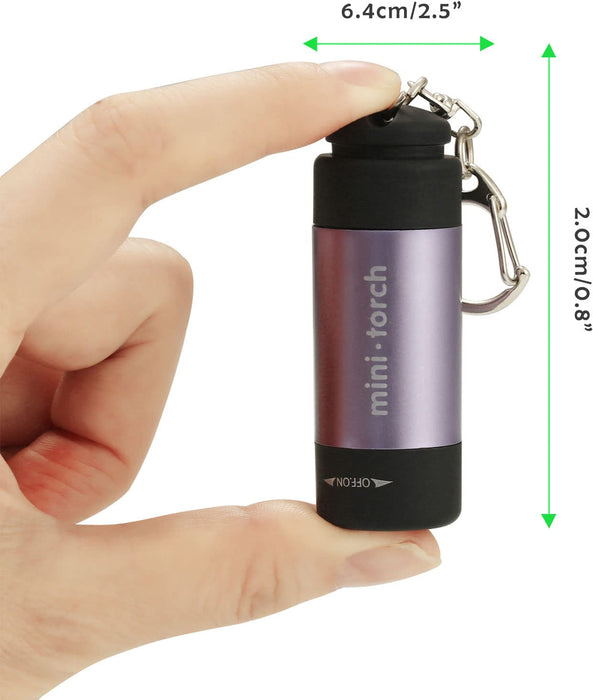 USB Rechargeable LED Flashlight Torch, Mini Pocket Keychain Lamp Portable for Camping, Hiking, Fishing, Travelling, Outdoor Emergency