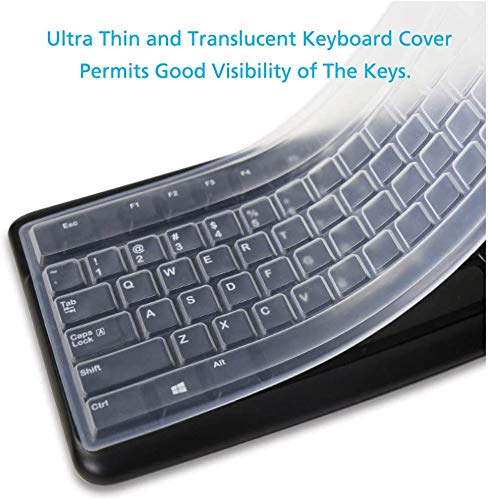 Reusable Waterproof Keyboard Cover, Universal Clear Anti-Dust Keyboard Skin Protector Cover for 104/107 Keys Standard Desktop Keyboard