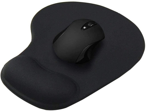 Black Anti-Slip Comfort Mouse Pad With Gel Foam Rest Wrist Support For PC, Laptop