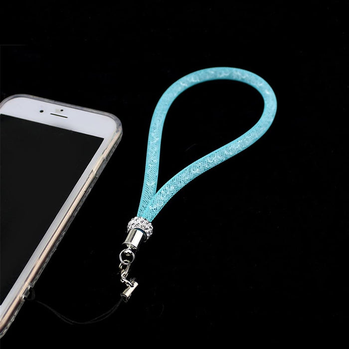 [8] Sparkly Wrist Lanyards Strap, Rhinestone Diamond Decorative Crystal Pendant Glitter Bling Wrist Strap for Keys, Smartphone, Camera, Necklace ID Card Badge Holder