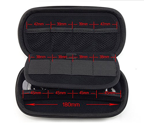 USB Memory Stick, Memory Card, Hard Drive, Smartphone, Charging Cable, Powerbank Universal Case Holder (Black)