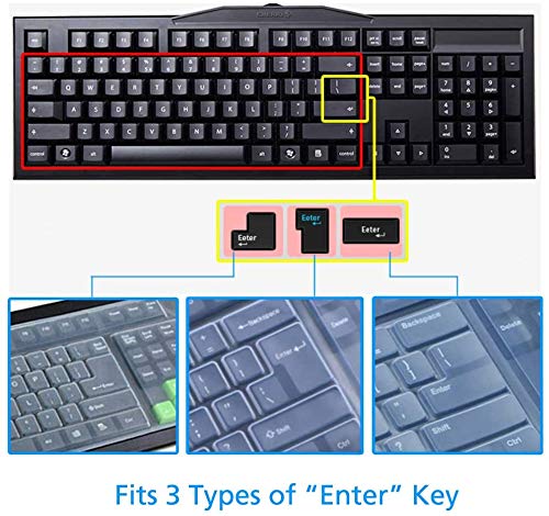 Reusable Waterproof Keyboard Cover, Universal Clear Anti-Dust Keyboard Skin Protector Cover for 104/107 Keys Standard Desktop Keyboard