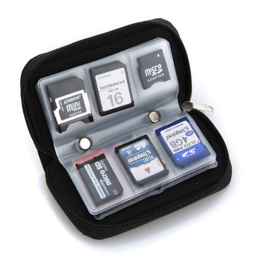 8 Pages and 22 Slots Memory Card Carrying Case Holder Pouch for SD SDHC MMC CF Micro SD Storage Protector