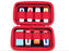 Red/Black Portable Carry Case Organiser Medium, 8 x USB Sticks, Memory Cards, Cables & Mobile Phone Slot