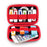 Red/Black Portable Carry Case Organiser Small, Multiple USB Sticks, Memory Cards, Cables & Smart Mobile Phone Cables