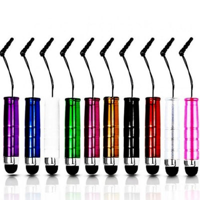 Capacitive/Resistive Touchscreen Mini Stylus Pens, Stylus on a String, Comes With 10 Colored Styluses