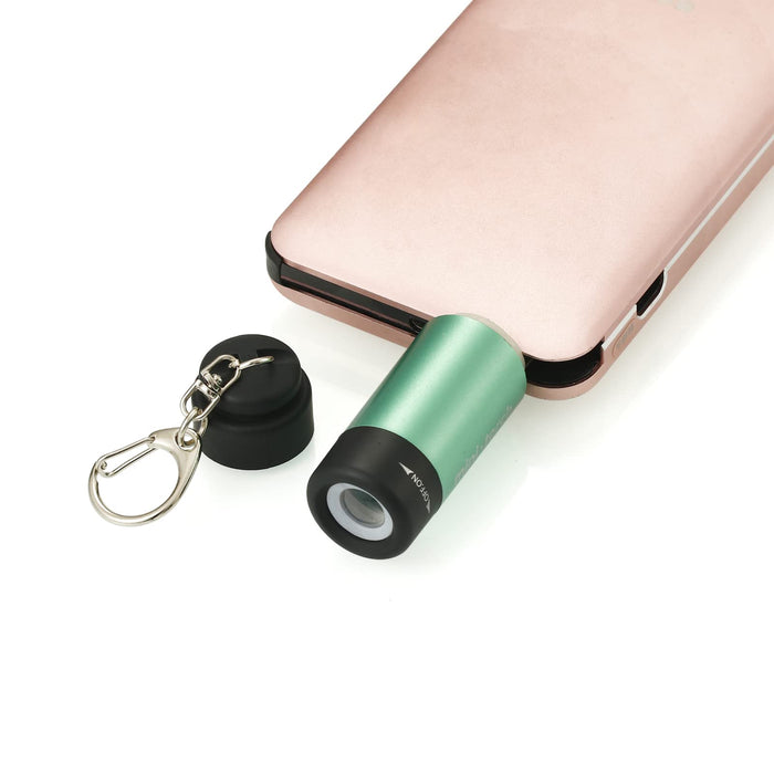 Mini USB Rechargeable LED Torch Flashlight with Keyring Keyring