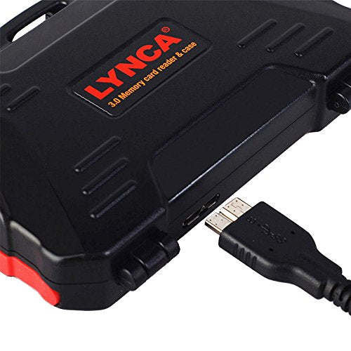 Card Reader & Memory Card Case for 7 x SD/SDHC/SDXC, 9 X Micro SD, 3 X Compact Flash, 1 X Card Pin & Built in USB 3.0 Memory Card Reader for CF (Compact Flash), SD/Micro SDHC SDXC