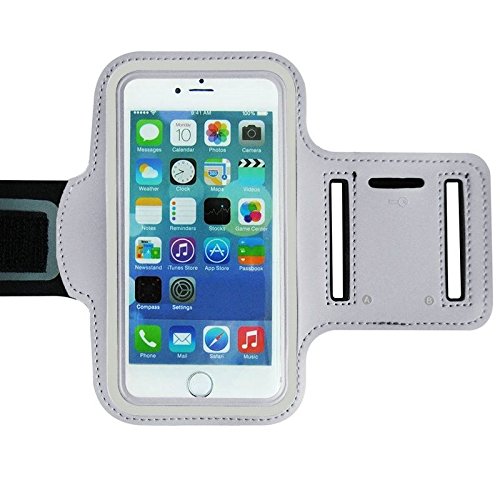 Universal Mobile Phone Reflective Adjustable Armband Case Holder Compatible with Sony Xperia Z1/Z2/Z3, iPhone 6, Samsung S3/S4/S5, Nexus & Other Mobiles