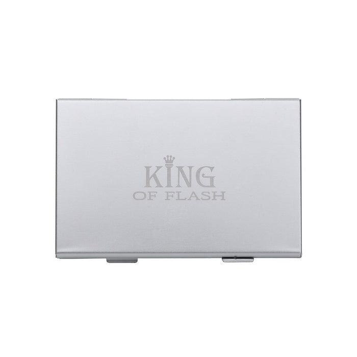 Memory & Sim Card Holder Storage Case, Slim Silver Aluminium, Shockproof, Holds SD x 1, TF or microSD x 8 Memory Cards and SIM x 2, Micro SIM x 2, Nano SIM x 2 and Pin x 1