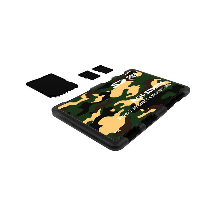 Memory Card Credit Card Style Storage Holders for (2 SD & 4 Micro SD Camouflage) Writable Labels, Ultra Thin, Credit Card Size Holder One Size