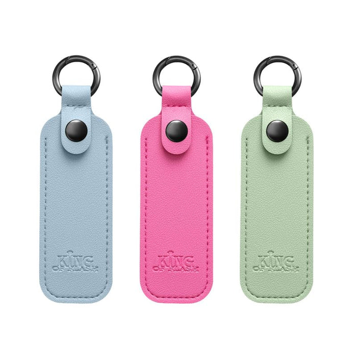 USB Flash Drive Holder Case With Keyring Attachment - 3 Pack Memory Stick Portable Travel Shuttle Carry Case Storage - Holds 1 USB - PU Leather
