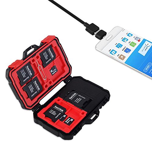 Card Reader & Memory Card Case for 7 x SD/SDHC/SDXC, 9 X Micro SD, 3 X Compact Flash, 1 X Card Pin & Built in USB 3.0 Memory Card Reader for CF (Compact Flash), SD/Micro SDHC SDXC