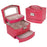 My Treasure Box Faux Leather Crocodile Pattern Automatic Buckle Jewellery Display Box With Three Layers Home Storage Supplies Jewellery Carrying Case