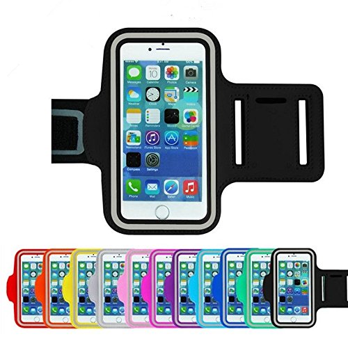 Universal Mobile Phone Reflective Adjustable Armband Case Holder Compatible with Sony Xperia Z1/Z2/Z3, iPhone 6, Samsung S3/S4/S5, Nexus & Other Mobiles