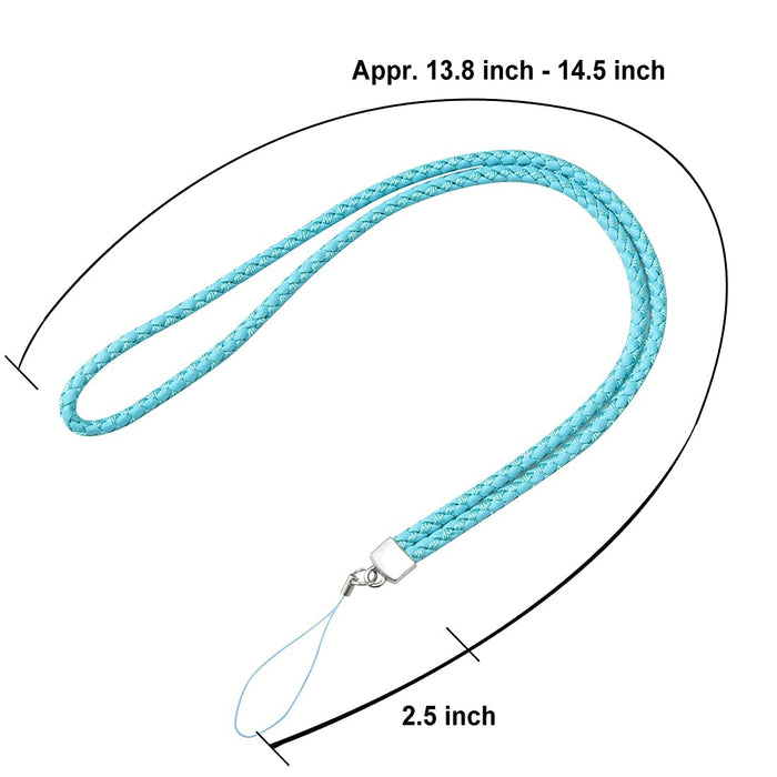 [7 PCS] Premium Material 14 Lanyard Neck Strap - Lanyard for Neck - Safety Breakaway 2.5 Inch Strip for Mobile Phones, ID Cards, USB Flash Drives & Keys