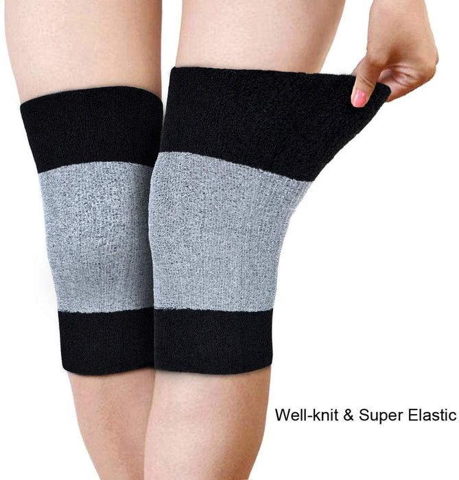 Knee Leg Warmers Thermal Sleeves Pads Dance Protection Breathable Soft Kneelet One Size Unisex Elastic Stretch Guard (1 Pair)
