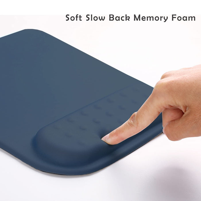 Mouse Pad with Memory Foam Wrist Support, Mouse Mat Mousepad with Non-Slip Rubber Base