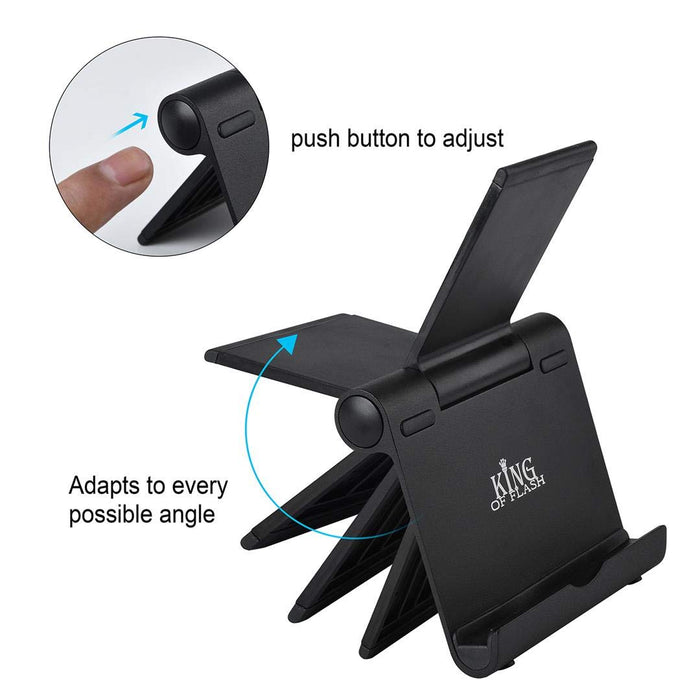 Portable Desk Multi Angle Stand Holder Compatible for 4-12" Tablet, iPad, Smartphone, iPhone & Various Devices