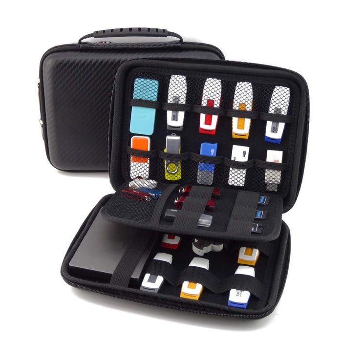 Large Electronics Case, Portable Electronics Case Organizer, Wallet, Cable, USB Storage Case, Travel Accessories