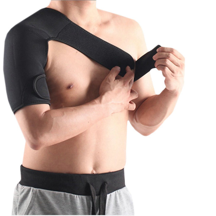 Black Neoprene Shoulder Adjustable Support Joint Compression Protective Medical Strap Sling Brace One Size