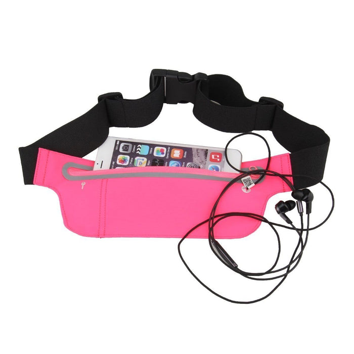 Adjustable Waist Bum Bag Belt Neoprene Single Zipper Pouch for Running Gym Cycling can Compatible with iPhone X XR XS 8, 8 Plus, Samsung S9 & Smartphones up to 6"