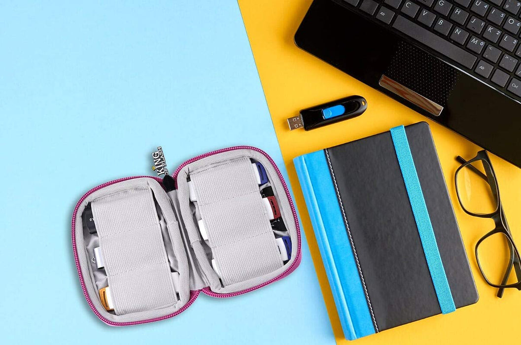 USB Flash Drive Case With Premium Quality Padded Protection For Up To 6 Flash/Key Drives, Flash Drive Case Organizer