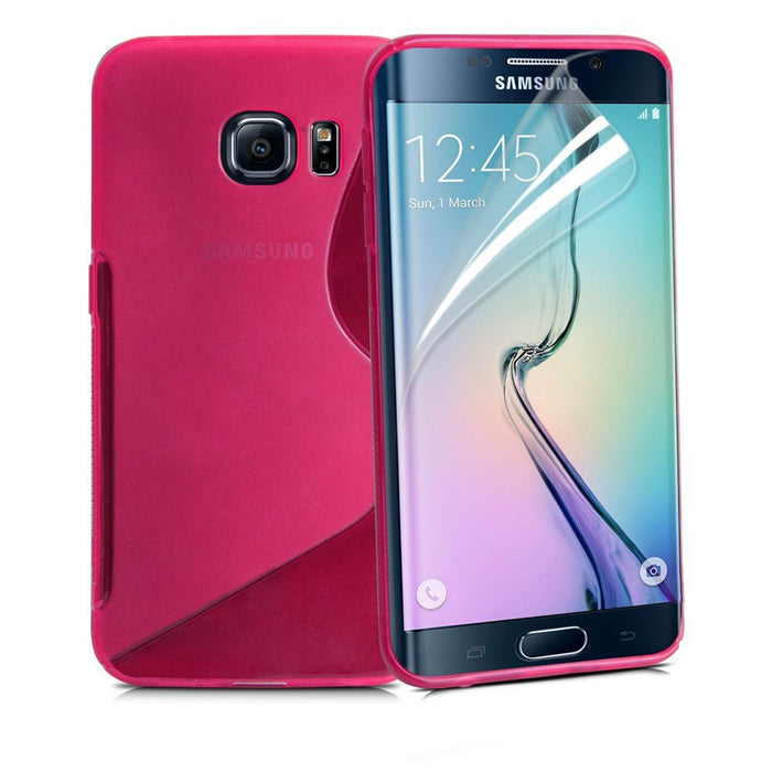 Premium S Line Wave Soft Silicone Fitted Case Cover For Samsung Galaxy S6 / Samsung Galaxy S6 Edge