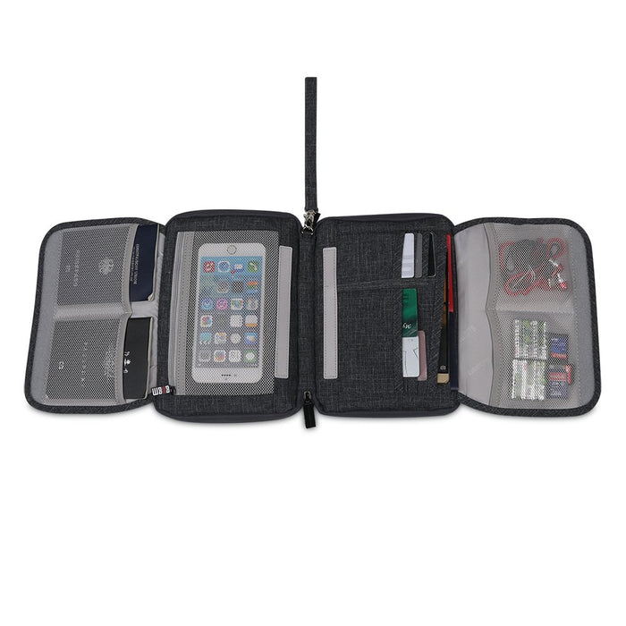 Electronic Accessories Travel Bag Foldable Durable Waterproof Portable Universal Layer Gear Case for USB Phone Cable Organizer Storage with Handle