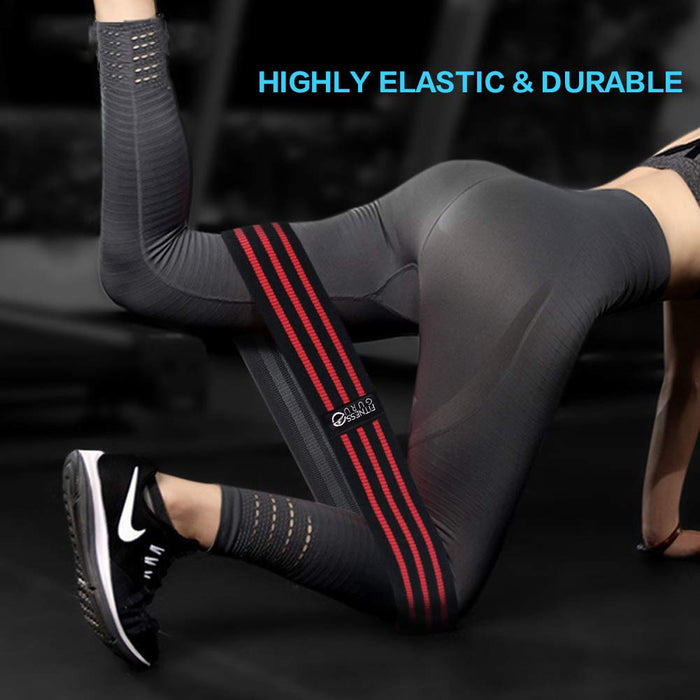 Fabric Resistance Bands, Non-Slip Glute Booty Bands Legs, Thighs & Hip Circle Exercise - Resistance Bands set Women for Strength Training, Yoga, & Pilates - 3 Pack