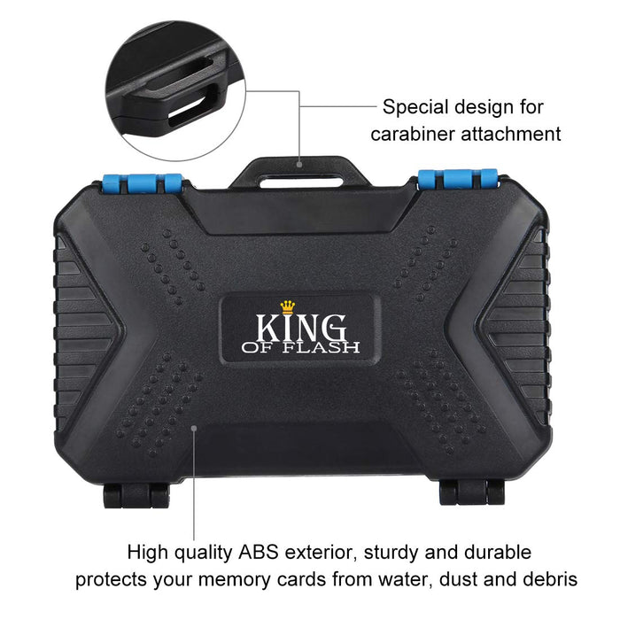 26 Slot SD Card Holder Memory Card Case - Storage for 4 CF + 8 SD + 9 Micro SD + 1 Standard SIM + 2 Micro SIM + 2 Nano SIM + 1 Sim Removal Tool