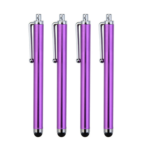 Pack of 4 PURPLE Capacitive/Resistive Touchscreen Stylus Pen Compatible with Ipad/2/3/4/ Ipad Mini Samsung Note 10.1 Galaxy Tab Google Nexus 7 Kindle Fire HD Sony Xperia Tablet S Asus Transformer Pad Infinity Motorola Xoom BlackBerry Playbook HP Slate 2