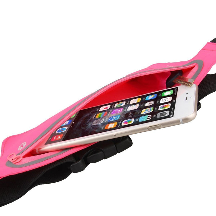 Adjustable Waist Bum Bag Belt Neoprene Single Zipper Pouch for Running Gym Cycling can Compatible with iPhone X XR XS 8, 8 Plus, Samsung S9 & Smartphones up to 6"
