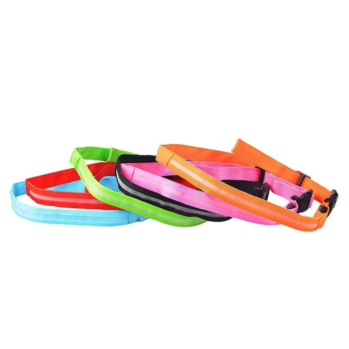 Lightweight LED Light Luminous Fabric Waistband Safely Walking/Running Flashing Waistband, Keep Children Safer, Night Cycling Jogging Reflective Waistband, Visible Outdoor Enthusiasts Lighting Hip-Hop Performances Props
