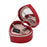 My Treasure Box PU Leather Heart Shaped Two-layer Jewelry Box Storage Case Organizer Holder with Mirror